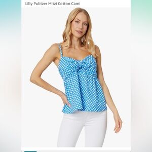 Lilly Pulitzer Blue Gingham Cotton Cami